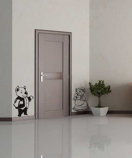 Vinyl Wall Decal Sticker Animal Butler and Maid #OS_DC217