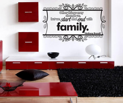 Vinyl Wall Decal Sticker Family Quote #OS_DC339