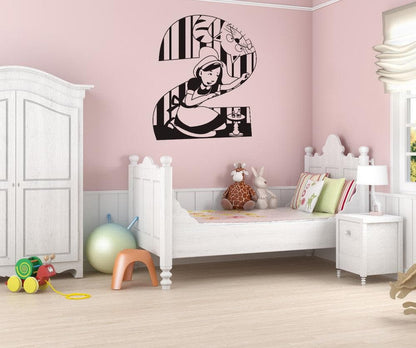 Vinyl Wall Decal Sticker Alice in Wonderland Number Two #OS_DC242