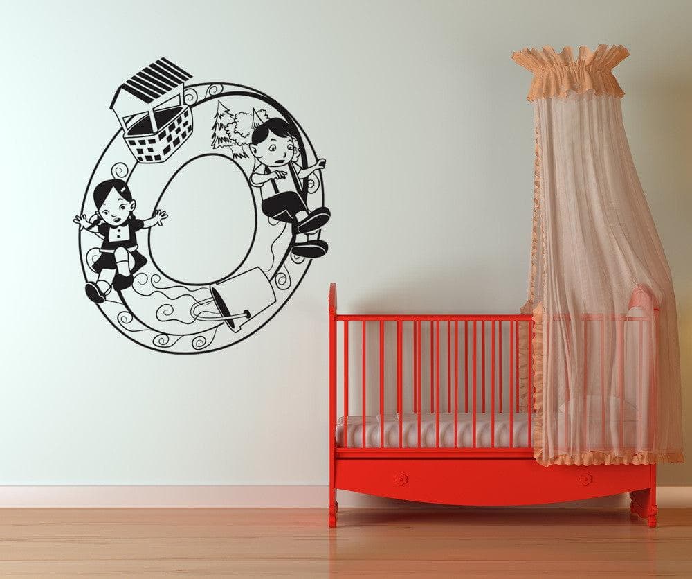 Vinyl Wall Decal Sticker Jack and Jill Number Zero #OS_DC238