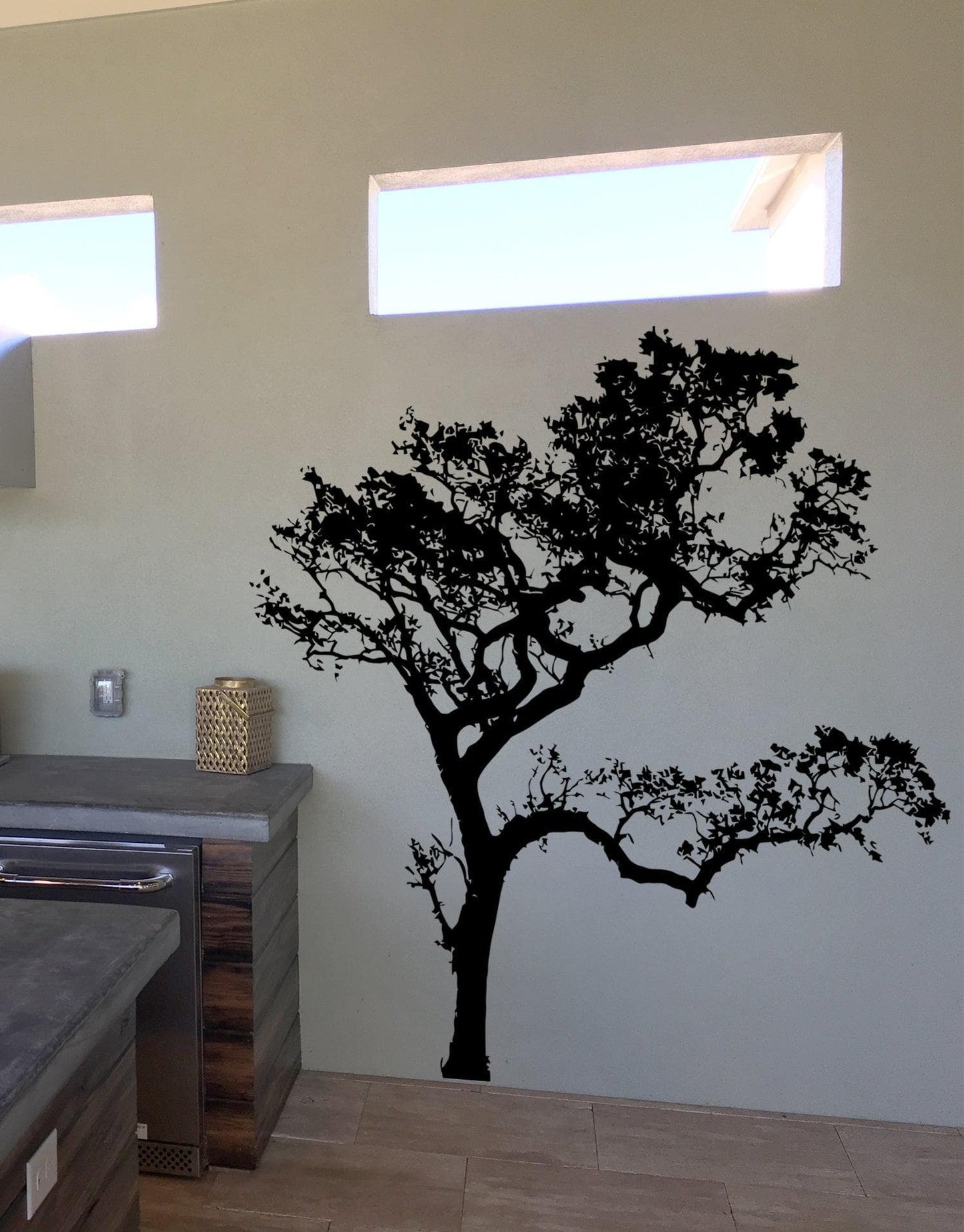 Big Oak Tree Wall Decal. Tree Sticker for Bedroom. #409