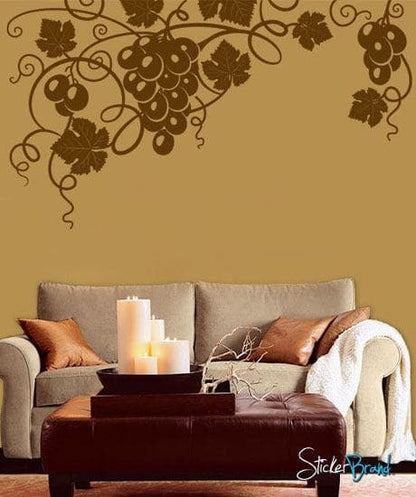 Grapevine Floral Vinyl Wall Decal Sticker. #455