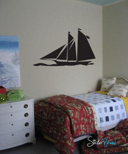 Vinyl Wall Decal Sticker Sailboat Yacht #495
