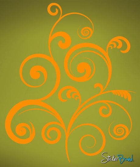 Vinyl Wall Decal Sticker Swirl Floral Curves #497