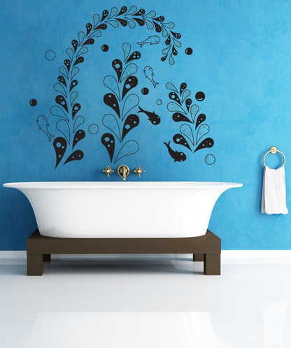 Vinyl Wall Decal Sticker Fish in the Seaweed #OS_DC333