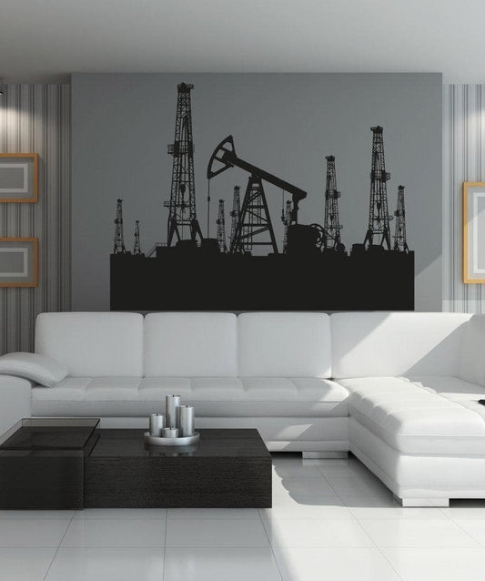 Vinyl Wall Decal Sticker Oil Refinery #5001