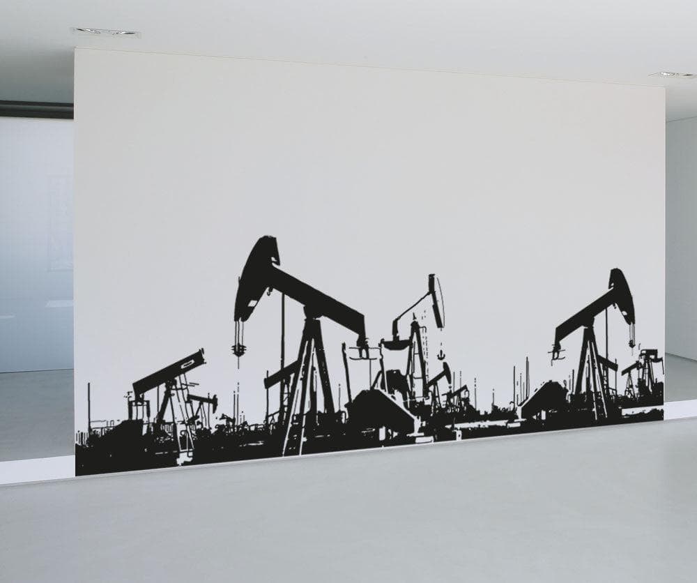 Vinyl Wall Decal Sticker Oil Pumps #5004