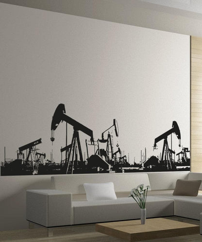 Vinyl Wall Decal Sticker Oil Pumps #5004