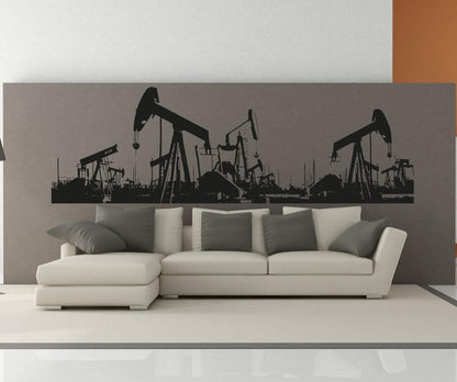 Vinyl Wall Decal Sticker Oil Pumps #5004