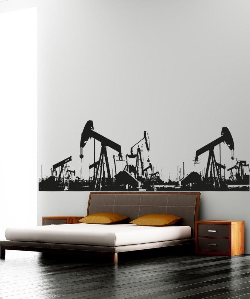 Vinyl Wall Decal Sticker Oil Pumps #5004