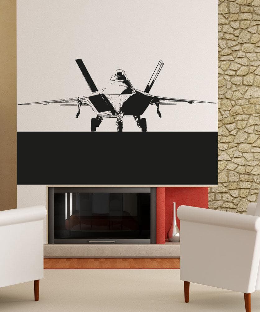 Vinyl Wall Decal Sticker F22 Jet Front View #5010