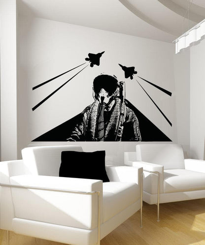 Vinyl Wall Decal Sticker Jet Pilot #5013