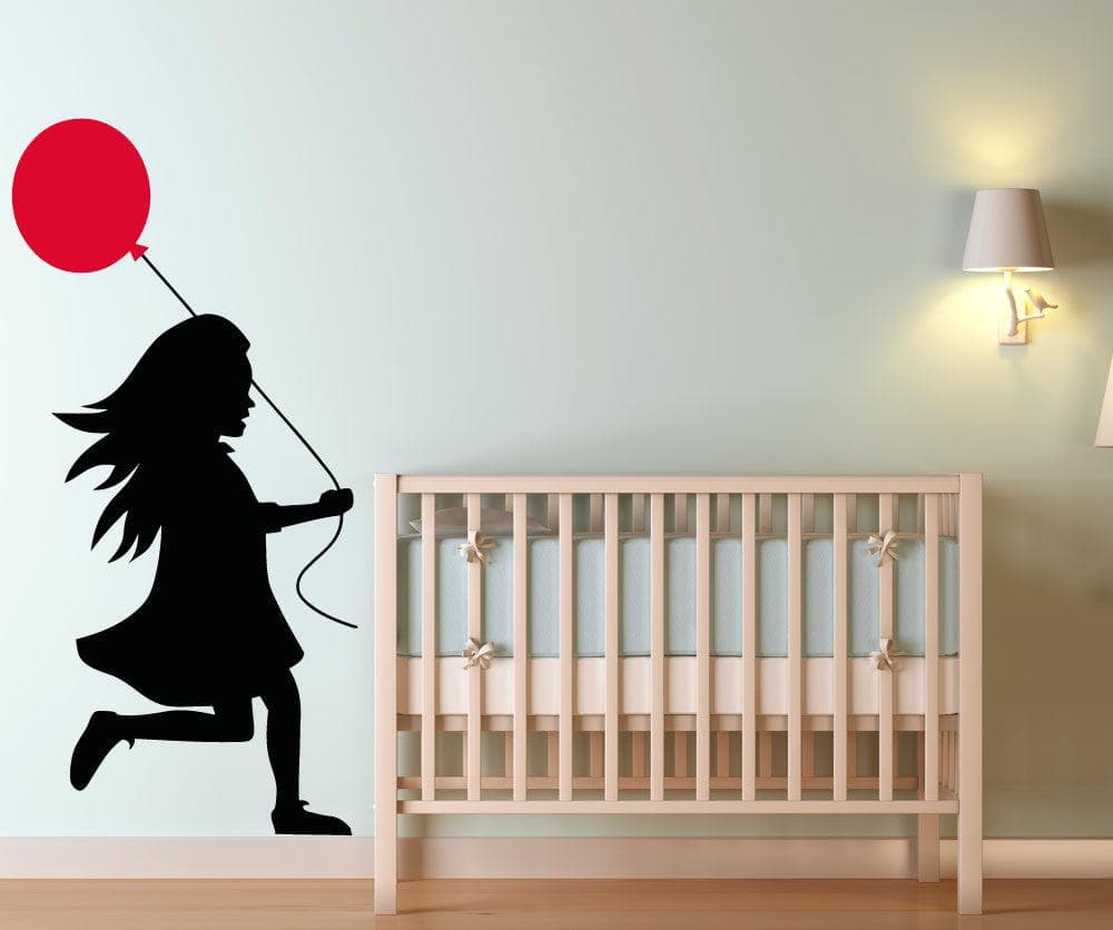 Vinyl Wall Decal Sticker Girl With Balloon #5017
