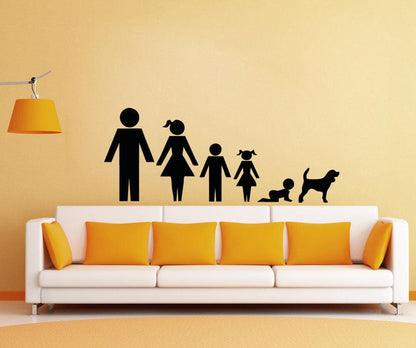 Vinyl Wall Decal Sticker Sign Figure Family #5028