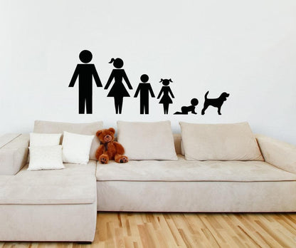 Vinyl Wall Decal Sticker Sign Figure Family #5028