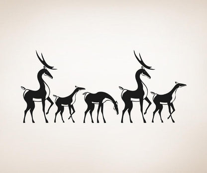 Vinyl Wall Decal Sticker Deer Herd Design #5044