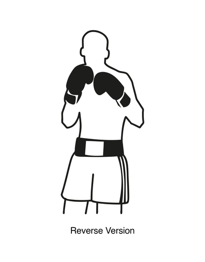 Boxer Outline Boxing Wall Decal. Sports Theme Wall Decor. #5049