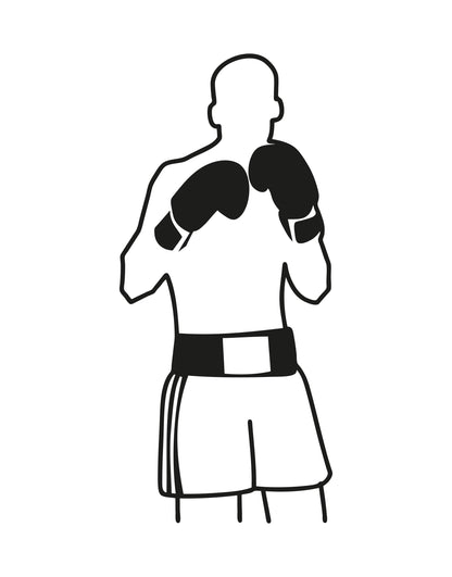Boxer Outline Boxing Wall Decal. Sports Theme Wall Decor. #5049