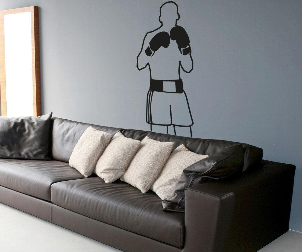 Boxer Outline Boxing Wall Decal. Sports Theme Wall Decor. #5049