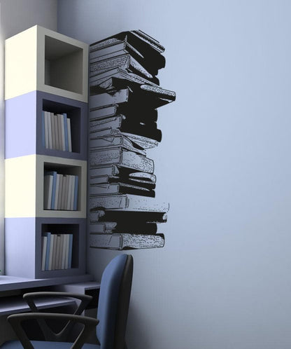 Stack of Library Books Wall Decal. Readers' Retreat Room. #5062