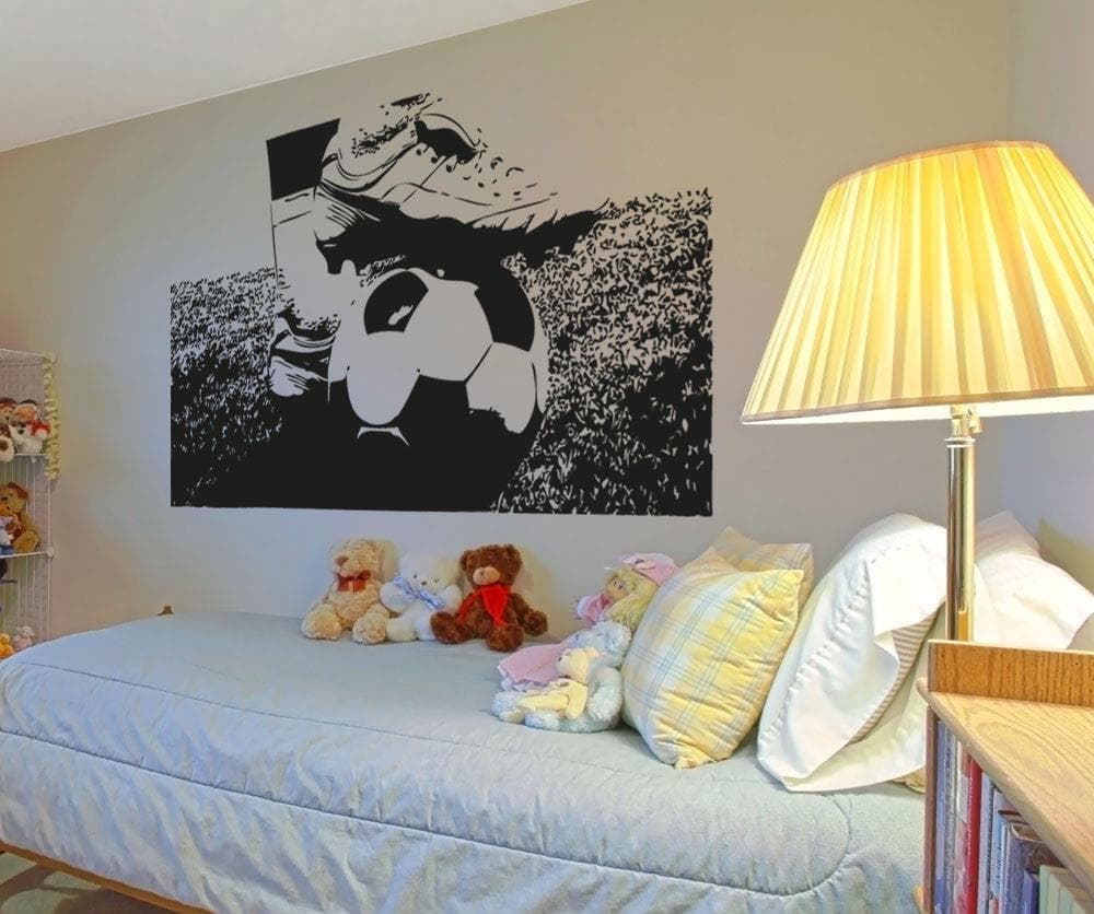 Vinyl Wall Decal Sticker Soccer Ball and Cleats #5075