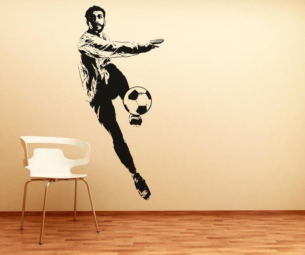 Vinyl Wall Decal Sticker Soccer Player Kick #5076