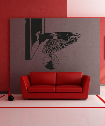 Vinyl Wall Decal Sticker Basketball Swish #5079