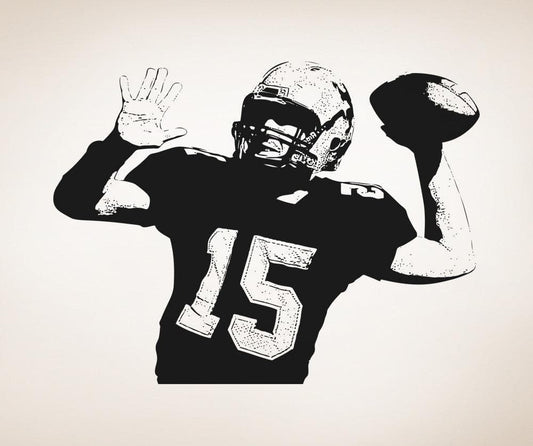 Vinyl Wall Decal Sticker Quarterback #5084