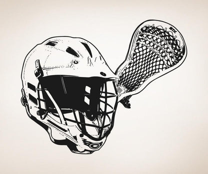 Vinyl Wall Decal Sticker Lacrosse Equipment #5106