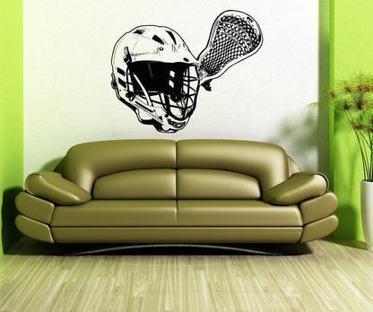 Vinyl Wall Decal Sticker Lacrosse Equipment #5106