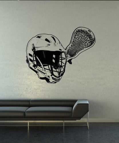 Vinyl Wall Decal Sticker Lacrosse Equipment #5106