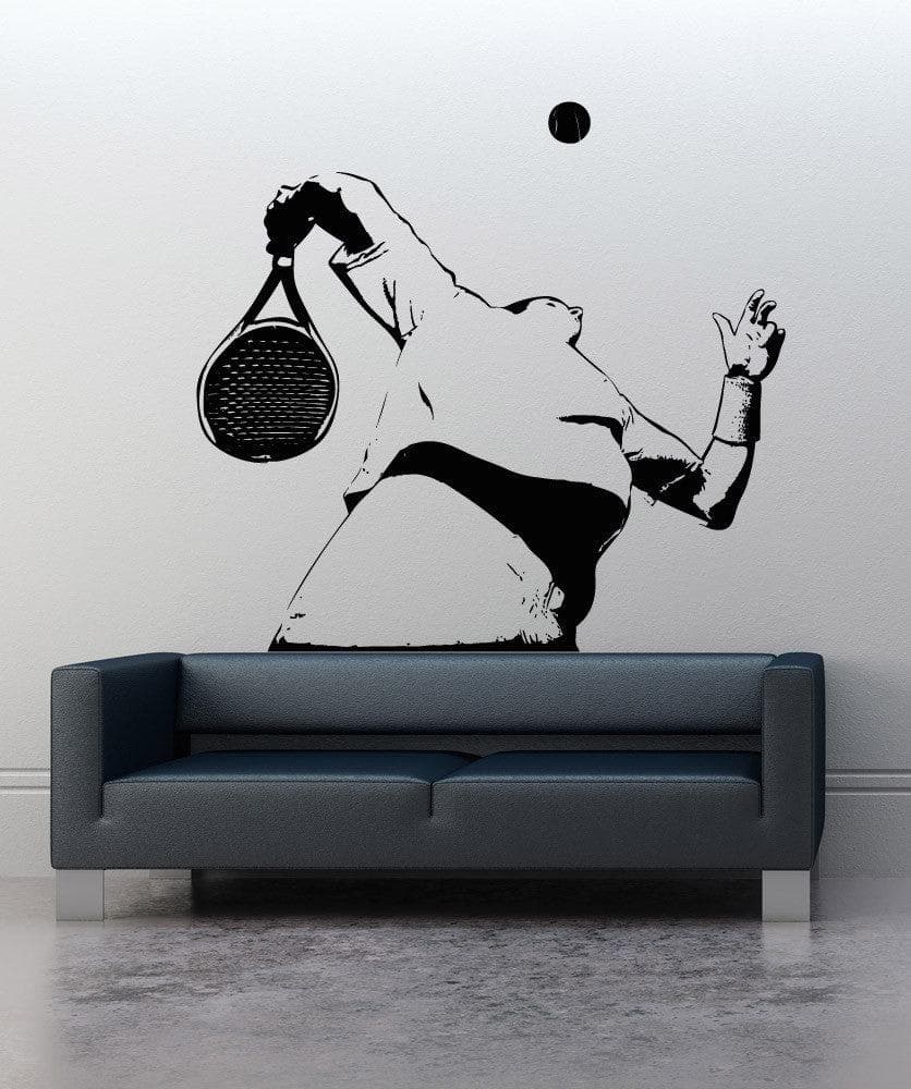 Vinyl Wall Decal Sticker Tennis Serve #5111