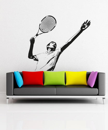 Vinyl Wall Decal Sticker Male Tennis Player #5113