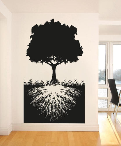 Tree With Roots Vinyl Wall Decal Sticker #5128