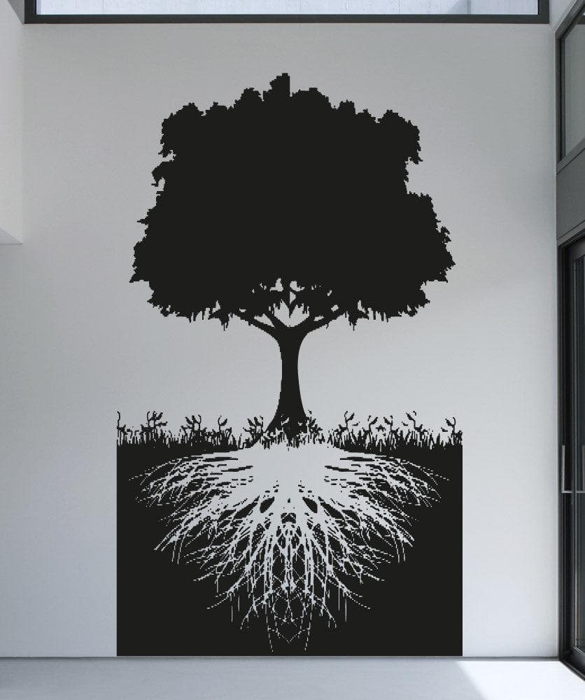 Tree With Roots Vinyl Wall Decal Sticker #5128