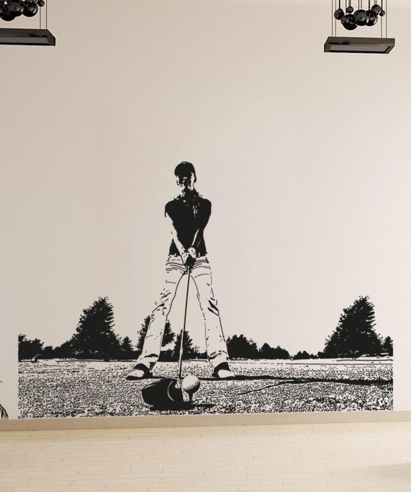 Vinyl Wall Decal Sticker Female Golfer #5134