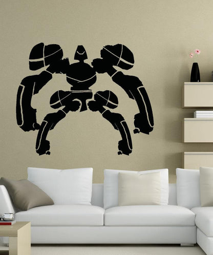 Vinyl Wall Decal Sticker Alien Robot with Armor #5147