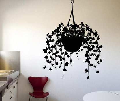 Vinyl Wall Decal Sticker Potted Vine Plant #5168