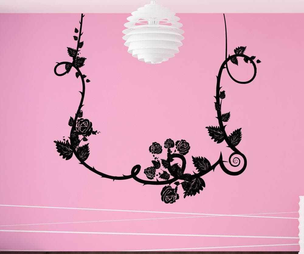 Vinyl Wall Decal Sticker Hanging Rose Vine #5169
