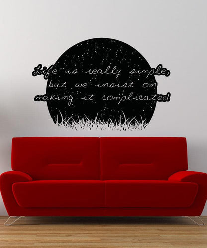 Vinyl Wall Decal Sticker Life is Simple Quote #5180