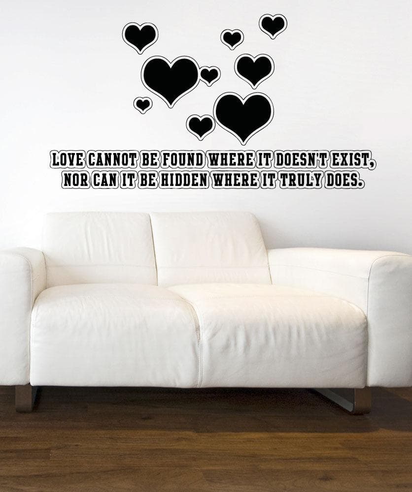 Vinyl Wall Decal Sticker Love Cannot Be Found #5182
