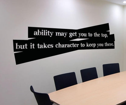 Vinyl Wall Decal Sticker Ability Character Quote #5189