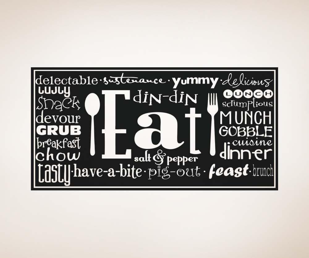 Vinyl Wall Decal Sticker Eating Words #5193
