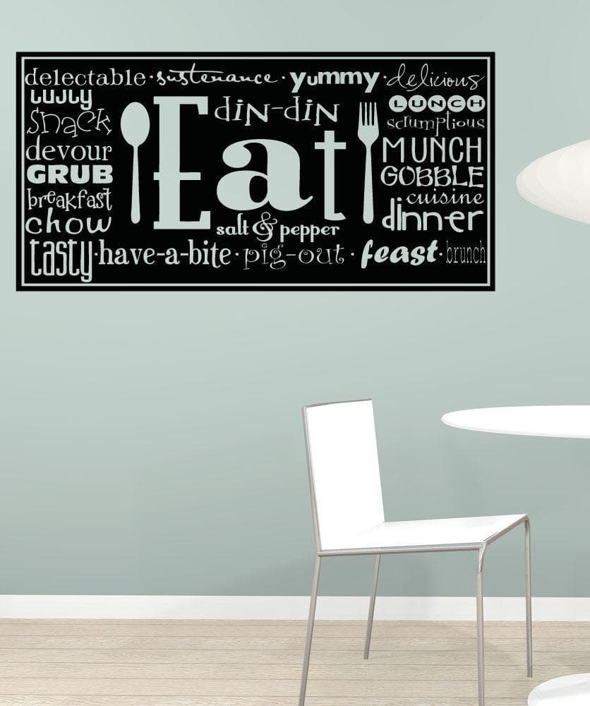 Vinyl Wall Decal Sticker Eating Words #5193