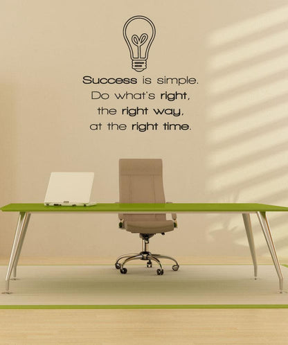 Vinyl Wall Decal Sticker Success is Simple #5198