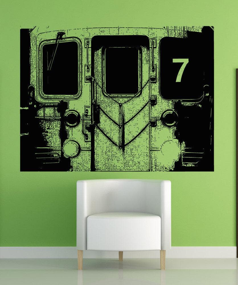 Vinyl Wall Decal Sticker Front of 7 Train #5210