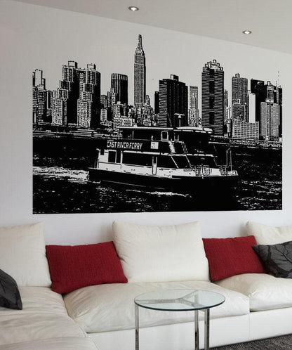 Vinyl Wall Decal Sticker NYC East River Ferry #5241