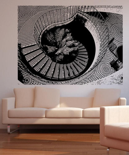 Vinyl Wall Decal Sticker Tiled Spiral Stairs #5244