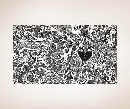 Vinyl Wall Decal Sticker Zentangle Face #5265