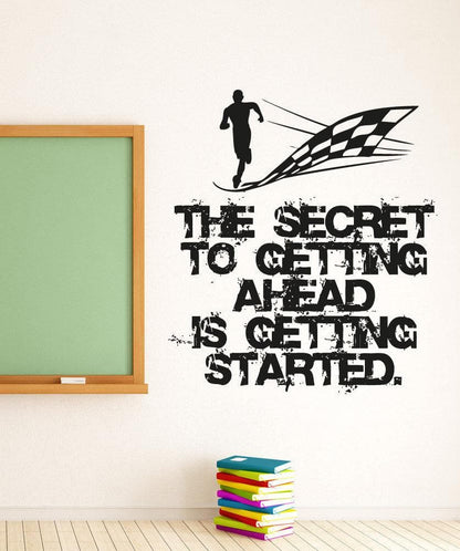 Vinyl Wall Decal Sticker Getting Started Quote #5271